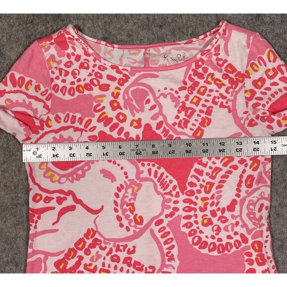 Lilly Pulitzer Dress 100% Pima Cotton Pink/White Elephant Size XXS - Picture 5 of 5